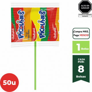 Chupetín Picolines AMBROSOLI 10g. Bolsa 5 Tiras por 10 Un.