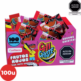 Goma de Mascar CHICHISTE Frutos Rojos Display 100 Un.