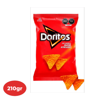 Tortillas de Maíz DORITOS Queso Atrevido Bolsa 210g.