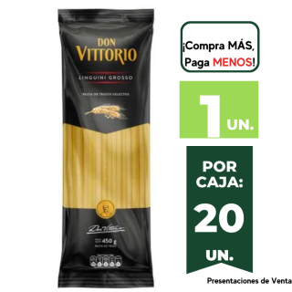 Fideos Linguini Grosso DON VICTORIO Bolsa 450G.
