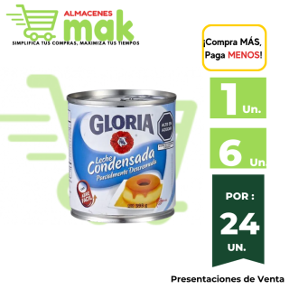Leche Condensada GLORIA Lata 393g.