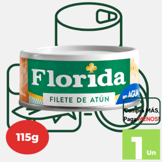 Filete de Atún en Agua FLORIDA Lata 140g