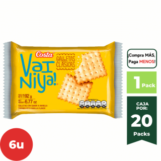 Galleta Vainiya COSTA Paquete 6 Un.