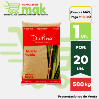 Azúcar Rubia DULFINA Bolsa 500kg.