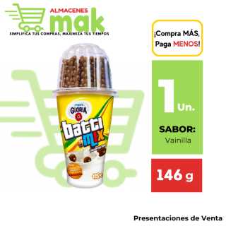 Yogurt GLORIA batti mix vainilla con chocolate vaso 146 g