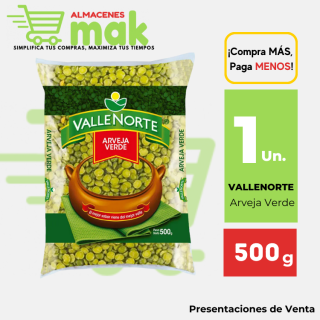 Arveja Verde VALLENORTE Bolsa 500 gr