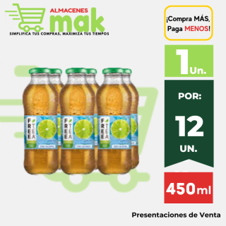 Té Verde FREE TEA Sabor Limón Botella 450ml.