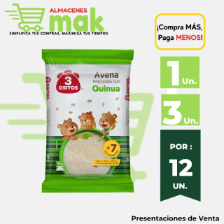 Quinua Avena Premium 3 OSITOS Bolsa 150g.