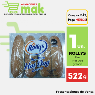 Pan para Hot Dog ROLLY'S Bolsa 8un