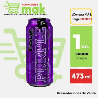 Bebida Alcoholica Prepara FOUR LOKO Purple 473ml.