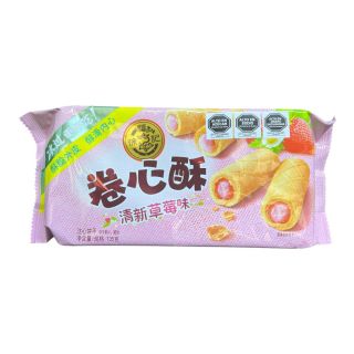 GALLETA CRUJIENTE EN ROLLO SABOR FRESA HSUFUCHI 105GR CJA*12