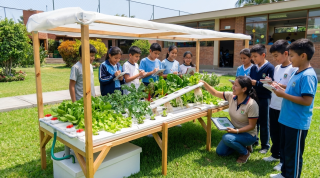 Hidrohuerto Cama Térmica 145 con cobertor de Malla Antiáfida para hasta 145 plantas pequeñas de ciclo corto