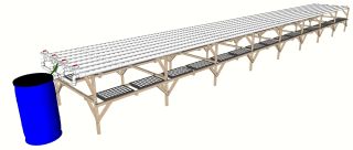 Hidrohuerto Plano Industrial 3 para 1016 plantas marca Hidropónika