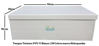 Tanque Térmico Blanco de 135 litros marca Hidropónika