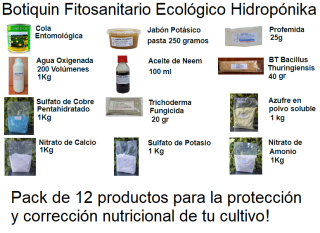 Botiquin Fitosanitario Ecológico Hidroponika - Pack de 12 productos