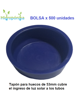 Tapón Plástico para tapar hueco de 51 A 54mm diámetro - Bolsa x 500 Und