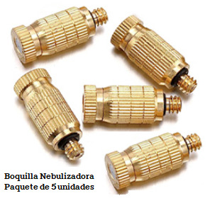 Boquilla de nebulización de latón 0.4mm pack de 5 unidades