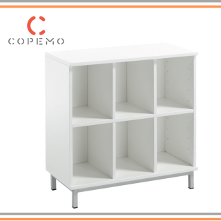 MUEBLE BAJO COPEMO 6 CASILLAS WHITE