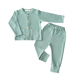 Conjunto de rib unisex Río - Verde Cemento