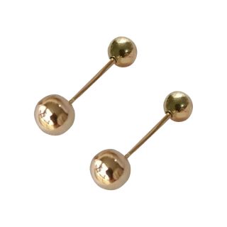 Aretes Reversibles Bolita chica y mediana 18K