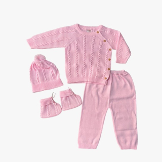 CONJUNTO TEJIDO - ROSA