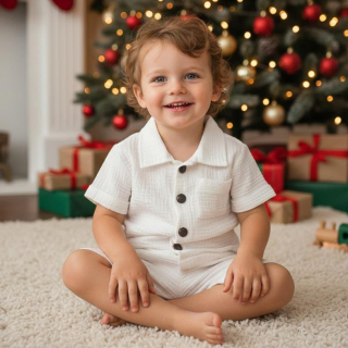 Conjunto camisa y short Camilo - Color Marfil