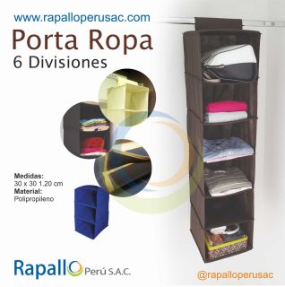 Porta Ropa 6 Divisiones