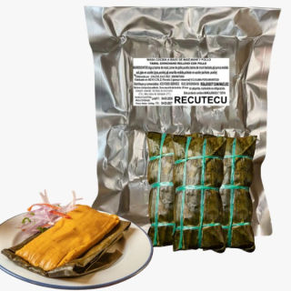 TAMAL RELLENO CON POLLO RECUTECU PACK X 6 UND