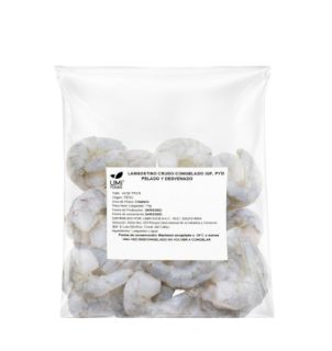 LANGOSTINO CRUDO CONG/PEL/DESVEN 21-25 PZA/LB 1KG APROX