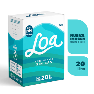AGUA LOA SIN GAS LIGERA CAJA 20 LT