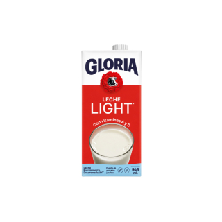 LECHE UHT LIGHT GLORIA CAJA X 946ML