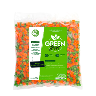 GREENFOOD MIX ARVEJA/ZANAH PREC CONG BLSX1 KG APROX