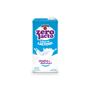 LECHE UHT SIN LACTOSA GLORIA ZEROLACT CAJA X 946ML
