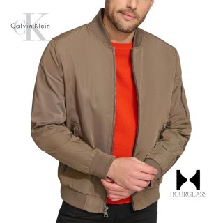 Casaca Calvin Klein Bomber Marrón Claro Talla XL