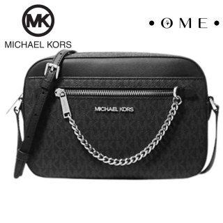 Cartera Michael Kors Jet Set Large Black MK Print