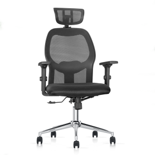 SILLA GIRATORIA ERGONOMICA EJECUTIVA LYON COLOR NEGRO