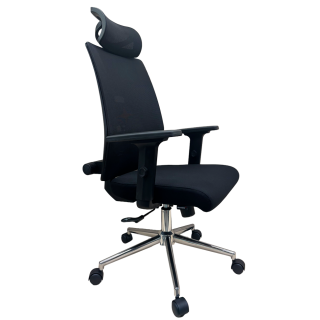 SILLA GIRATORIA ERGONOMICA EJECUTIVA OSLO COLOR NEGRO