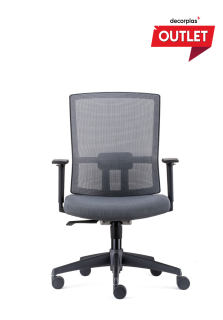 SILLA GIRATORIO ERGONOMICA PREMIUM OPERATIVA STAR COLOR NEGRO - PRODUCTO DE EXHIBICIÓN