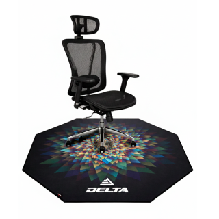 SILLA LONDRES BLACK + PROTECTOR DE PISO DELTA PARA SILLAS COLOR BLUE