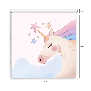 CORTINA ENROLLABLE DISEÑO KIDS UNICORNIO 1.20 x 1.60
