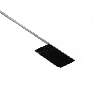 PERFIL DE ALUMINIO U PARA PANEL SPC TIPO MÁRMOL  COLOR PLATEADO