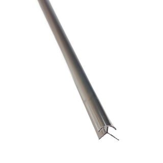 PERFIL ALUMINIO ESQUINA EXTERIOR PARA PANEL SPC TIPO MÁRMOL COLOR PLATEADO