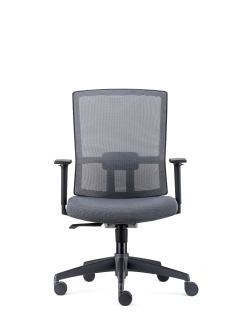 SILLA GIRATORIO ERGONOMICA PREMIUM OPERATIVA STAR COLOR NEGRO