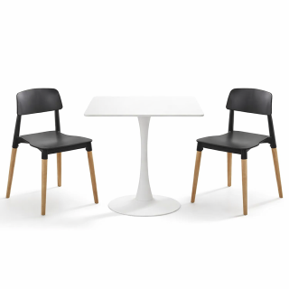 01 ITALIA CUADRADO 60X60 COLOR BLANCO + 2 MILAN NEGRO