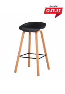 SILLA DE BAR ARUBA COLOR NEGRO