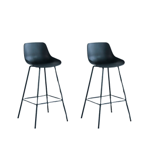 SET X 2 SILLA DE BAR FLORENCIA COLOR NEGRO