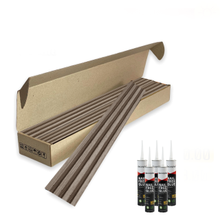 14 WALL PANEL WPC COÑAC(1 CAJA)  + 5 PEGAMENTO