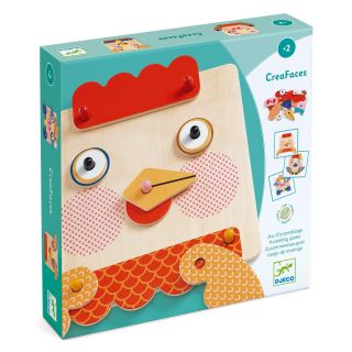 JUEGO EDUCATIVO DE MADERA CREAFACES