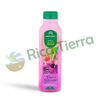 YOGURT PROBIÓTICO FRESA Y BETERRAGA X 1L MANTARO