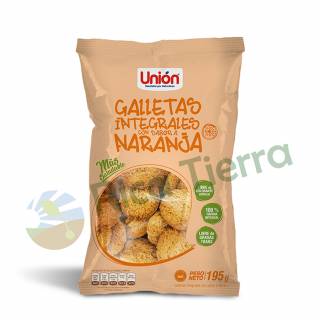 GALLETAS INTEGRALES NARANJA X 195G UNION